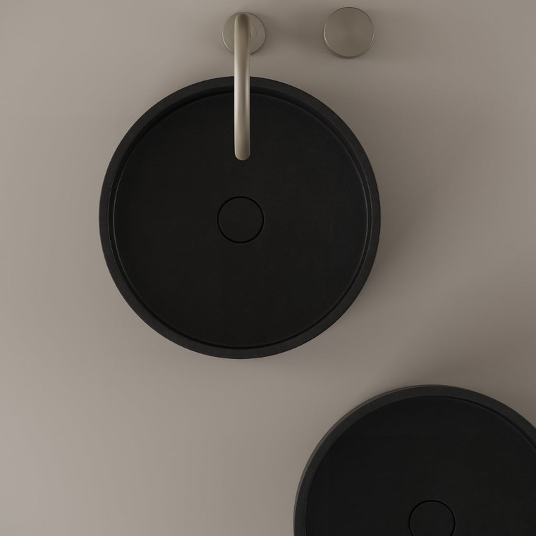 Round Concrete Vessel Sink 15"