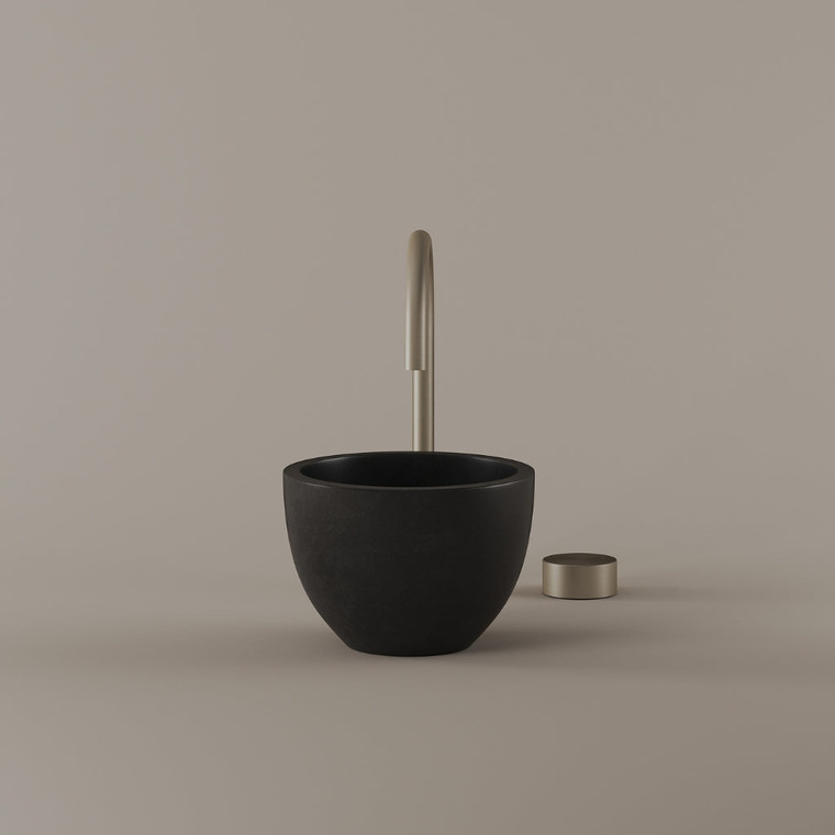 Round Concrete Vessel Sink 9"