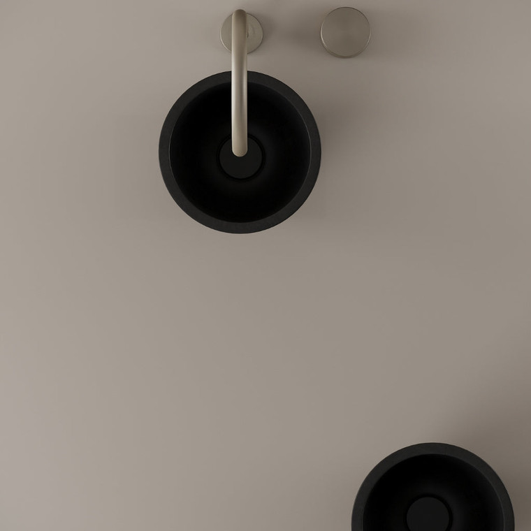 Round Concrete Vessel Sink 9"