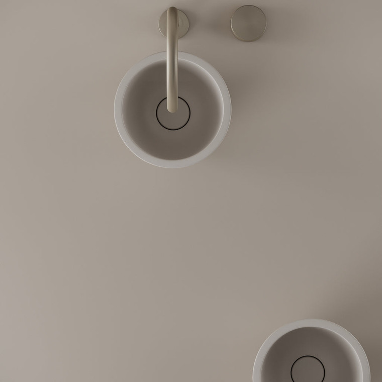 Round Concrete Vessel Sink 9"