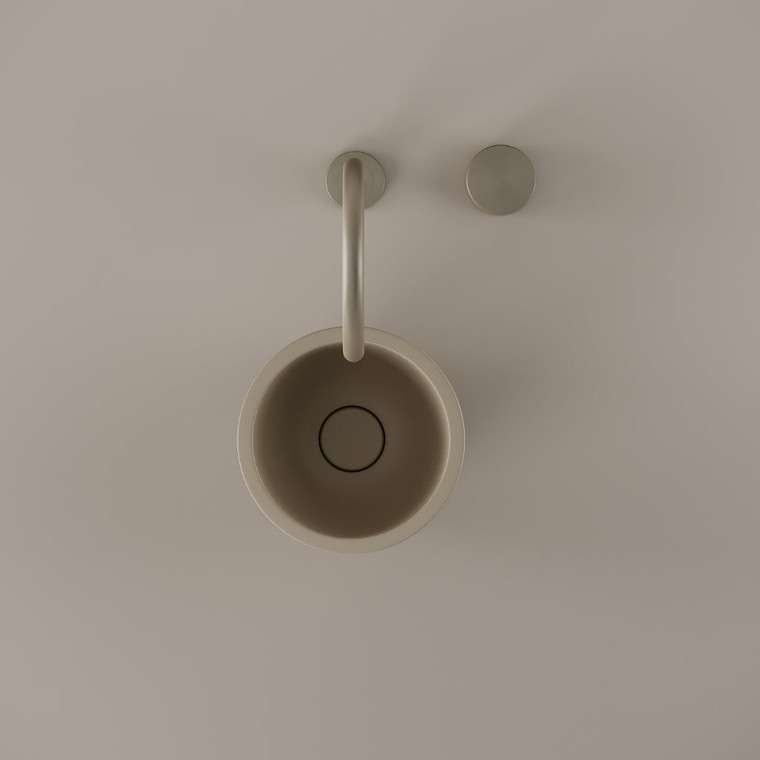 Round Concrete Vessel Sink 9"