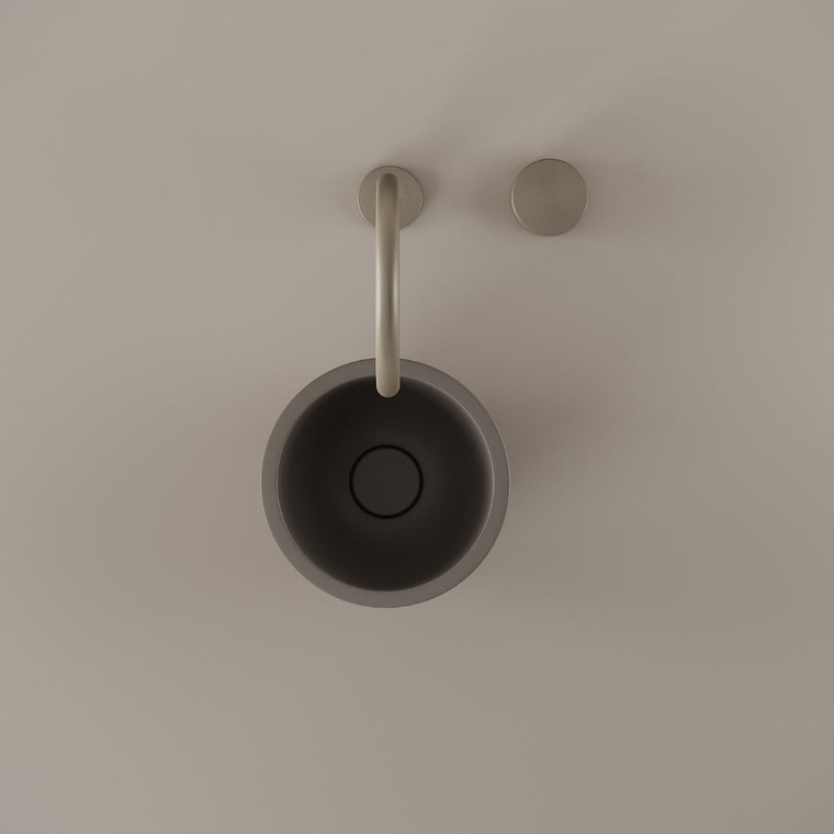 Round Concrete Vessel Sink 9"