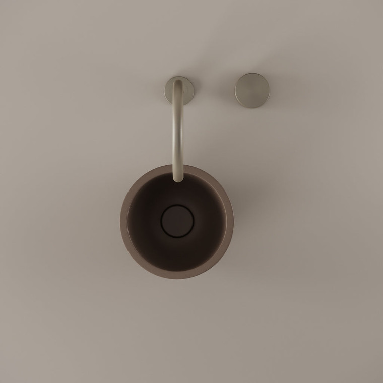 Round Concrete Vessel Sink 9"