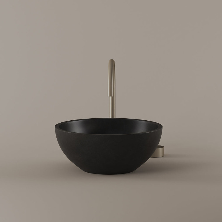 Round Concrete Vessel Sink 14"