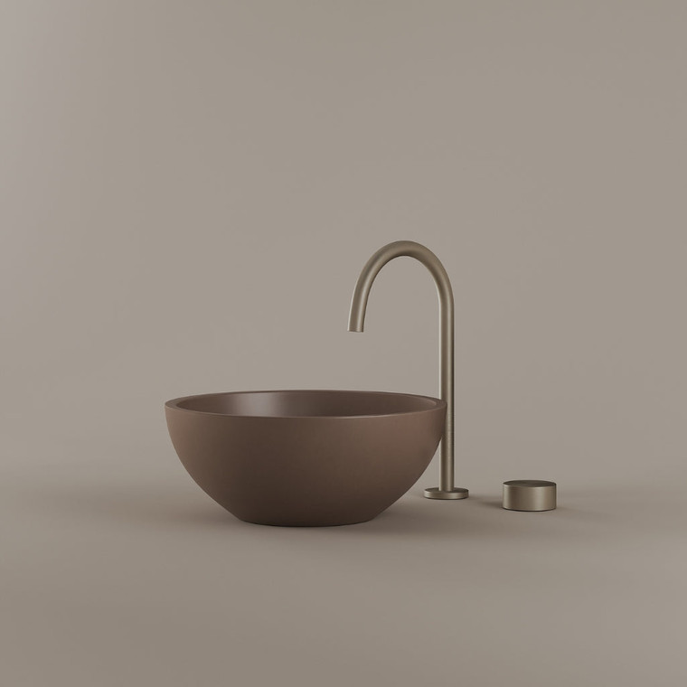 Round Concrete Vessel Sink 14"
