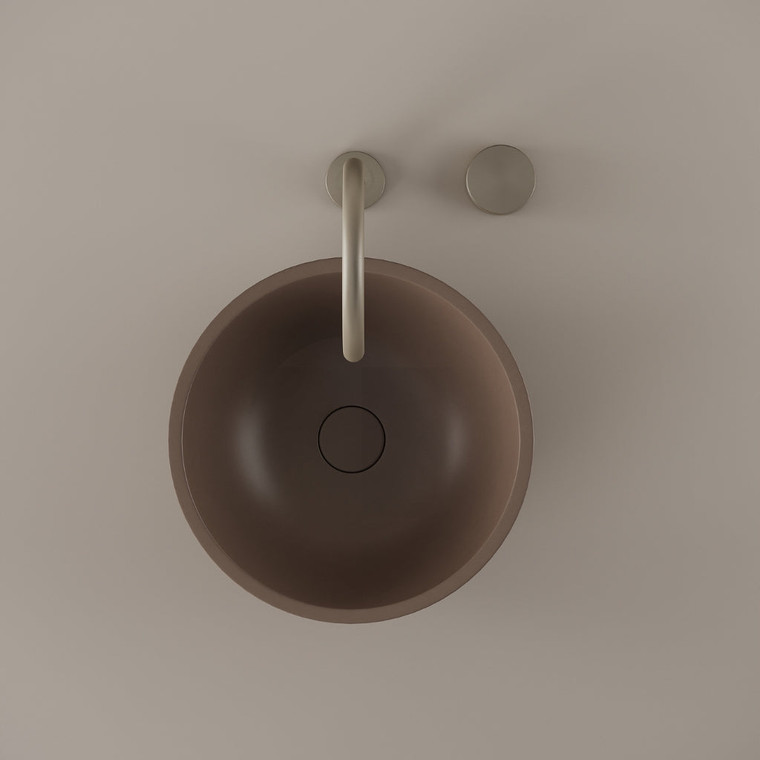 Round Concrete Vessel Sink 14"