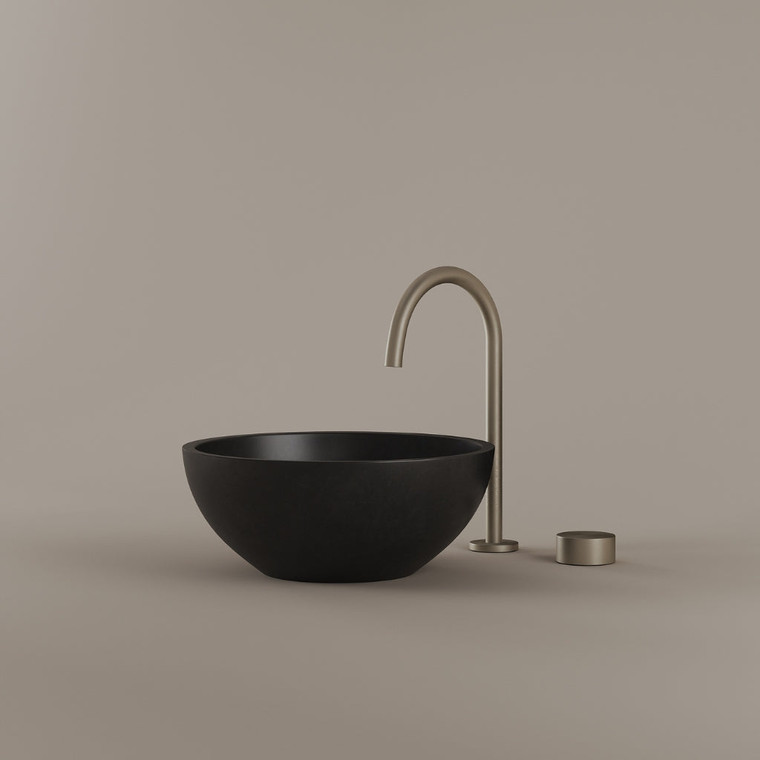 Round Concrete Vessel Sink 14"