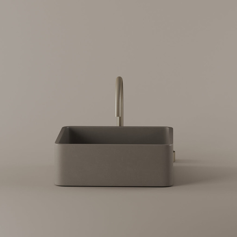 Square Concrete Vessel Sink 14" x 14"