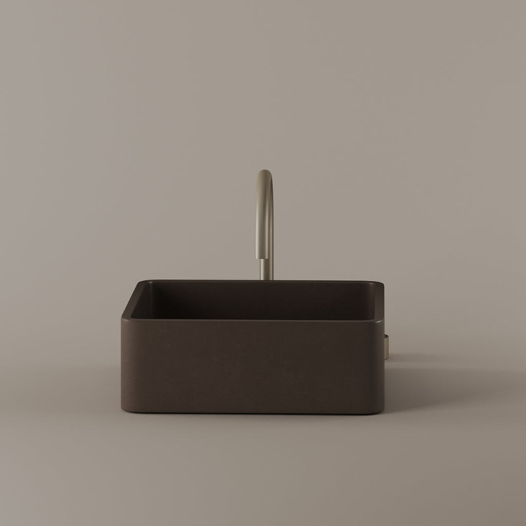 Square Concrete Vessel Sink 14" x 14"
