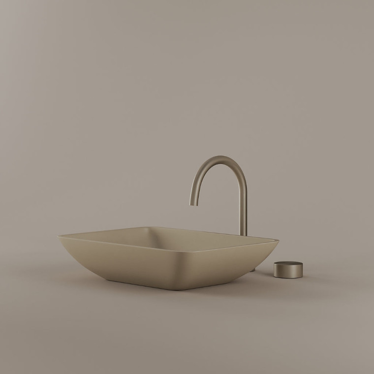 Rectangular Concrete Vessel Sink 18" x 13"