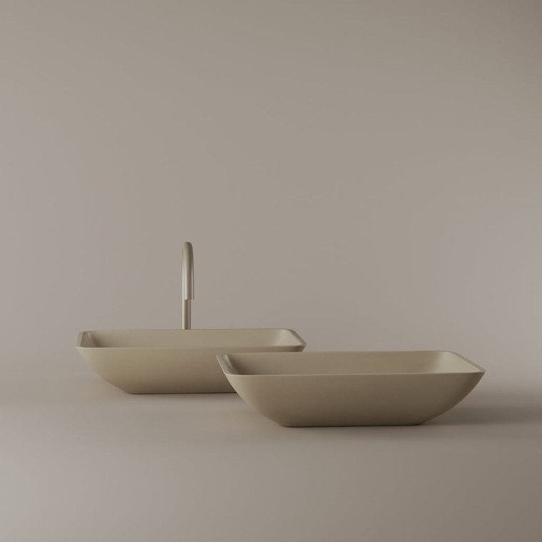 Rectangular Concrete Vessel Sink 18" x 13"
