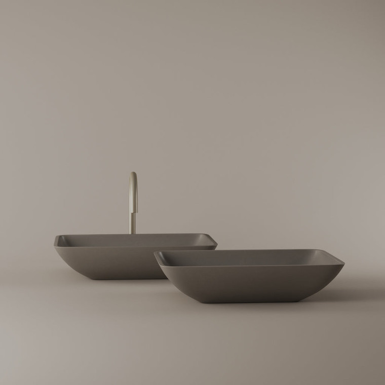 Rectangular Concrete Vessel Sink 18" x 13"