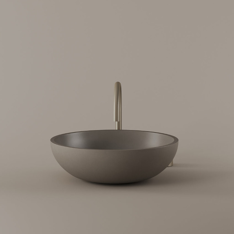 Round Concrete Vessel Sink 16"