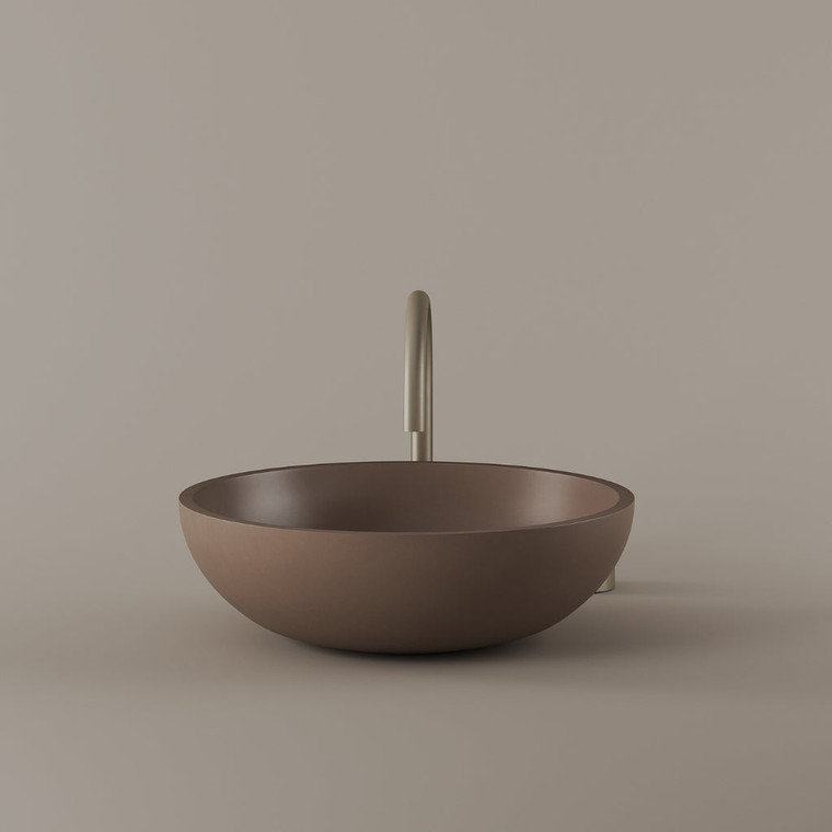 Round Concrete Vessel Sink 16"