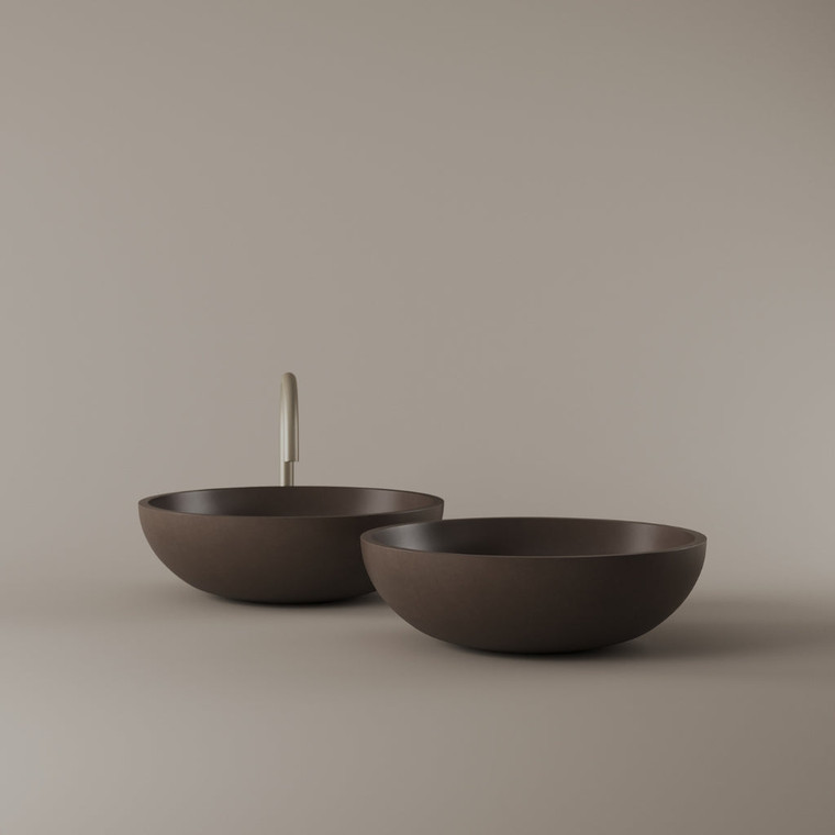 Round Concrete Vessel Sink 16"