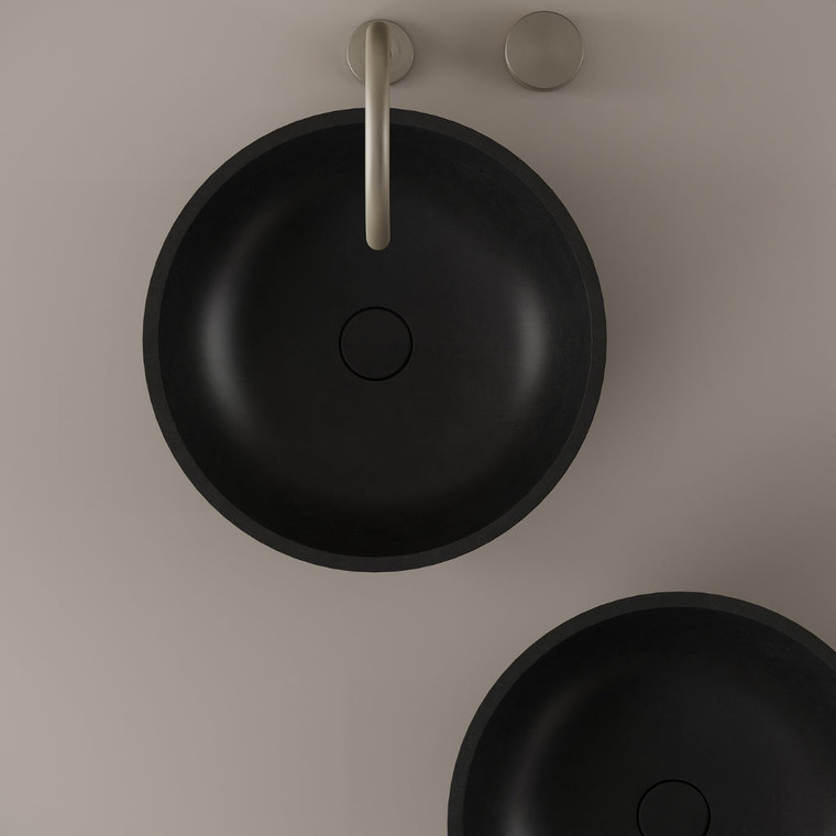 Round Concrete Vessel Sink 16"