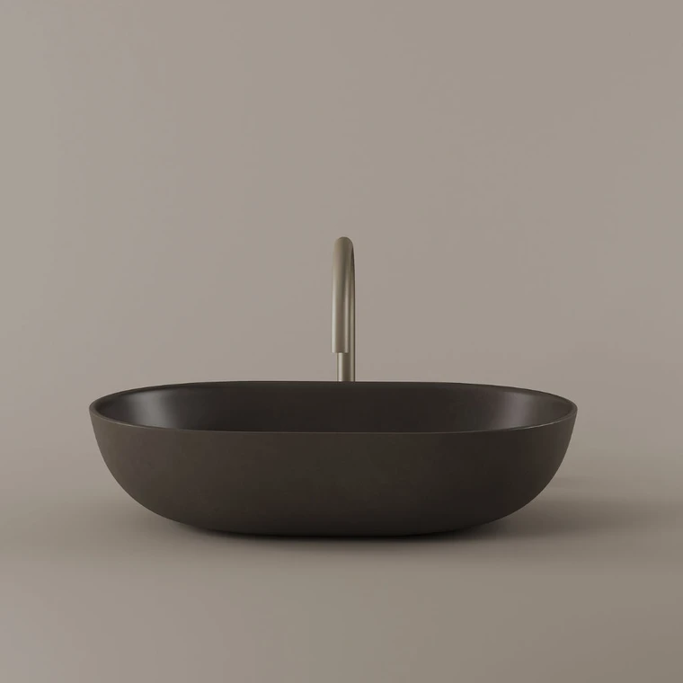 Oval Concrete Vessel Sink 21" x 14"