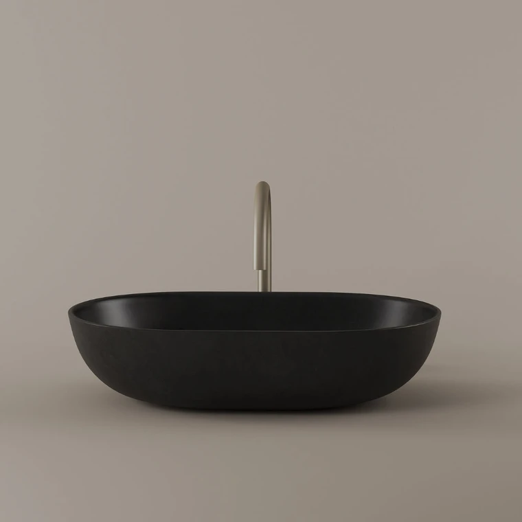 Oval Concrete Vessel Sink 21" x 14"