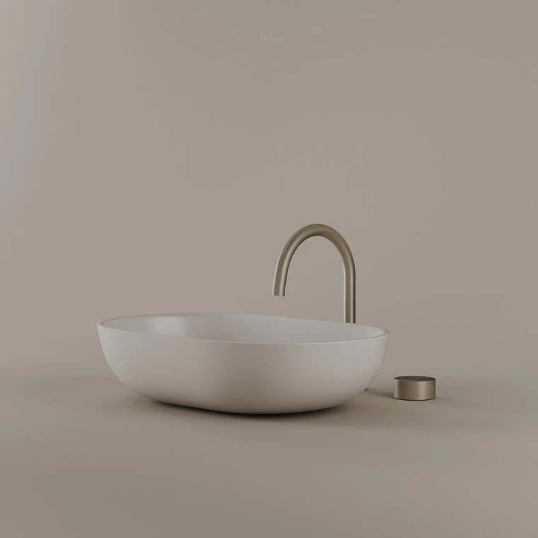 Oval Concrete Vessel Sink 21" x 14"