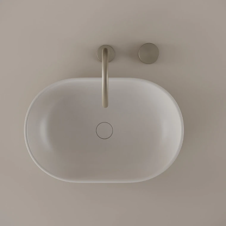 Oval Concrete Vessel Sink 21" x 14"