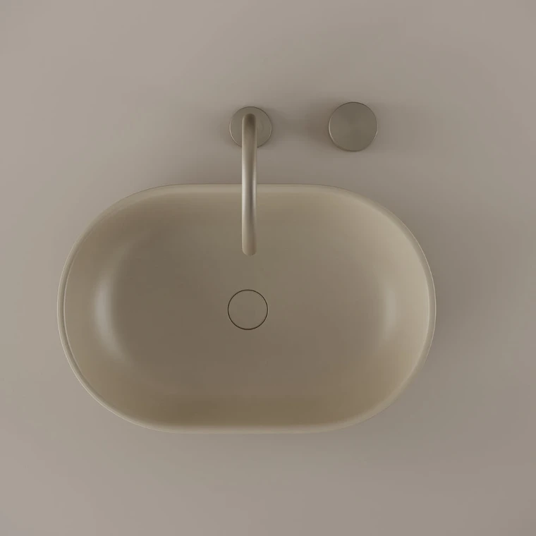 Oval Concrete Vessel Sink 21" x 14"