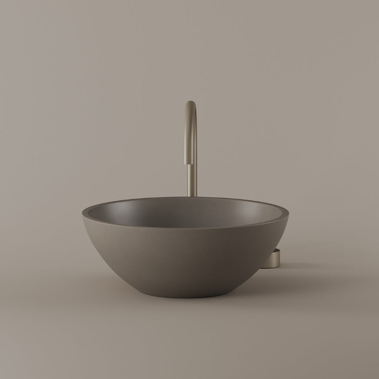 Round Concrete Vessel Sink 16"