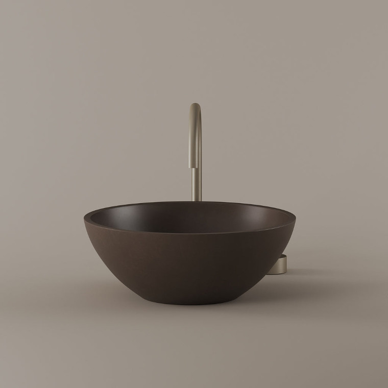 Round Concrete Vessel Sink 16"