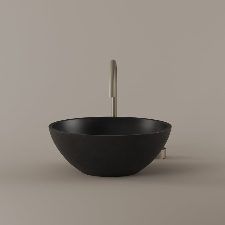 Round Concrete Vessel Sink 16"