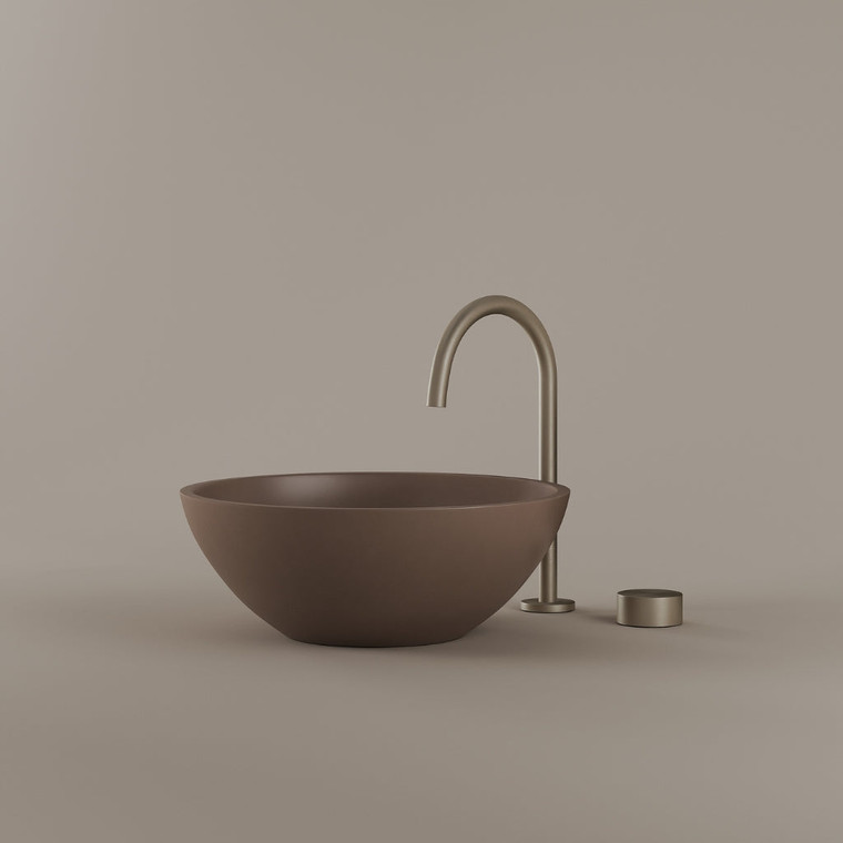 Round Concrete Vessel Sink 16"
