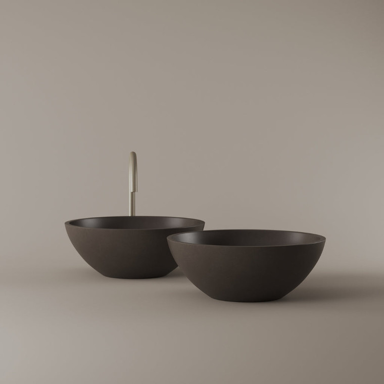 Round Concrete Vessel Sink 16"