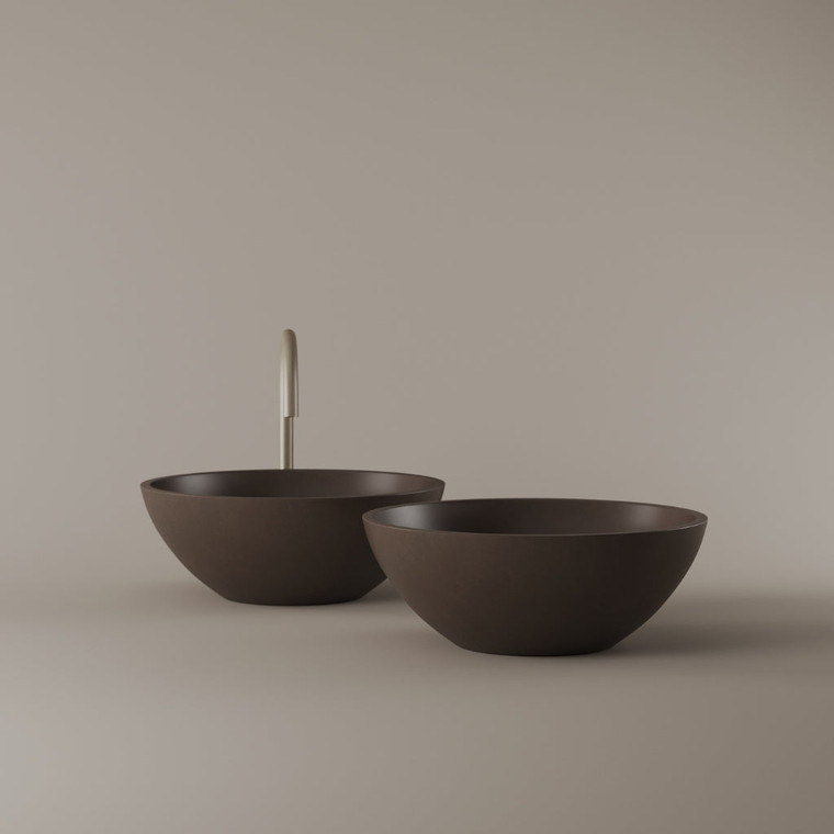 Round Concrete Vessel Sink 16"