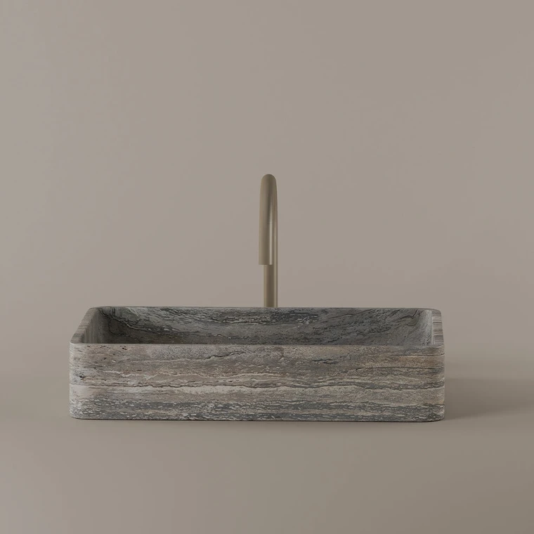 Rectangular Marble Vessel Sink 20" x 13"