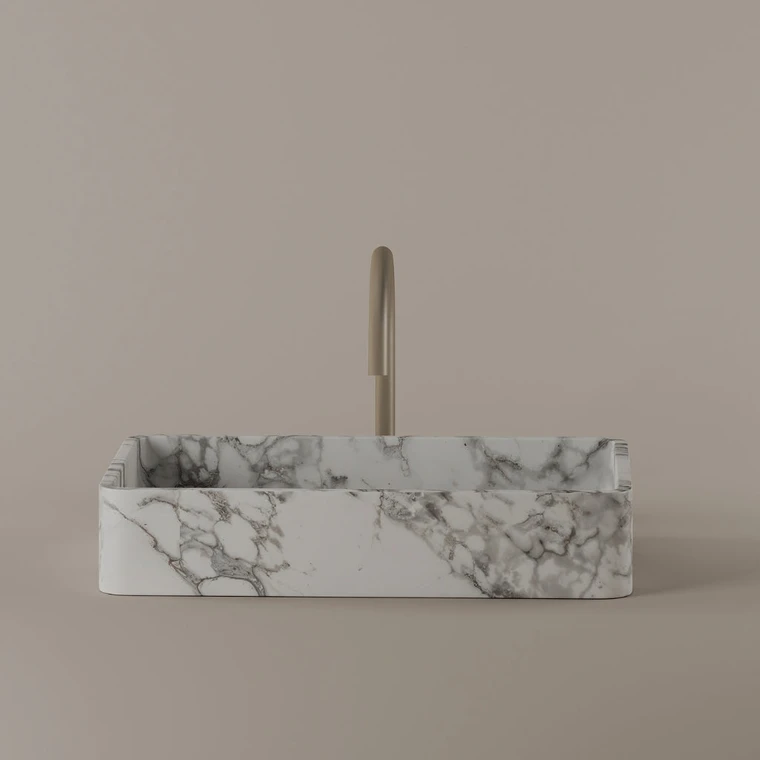 Rectangular Marble Vessel Sink 20" x 13"