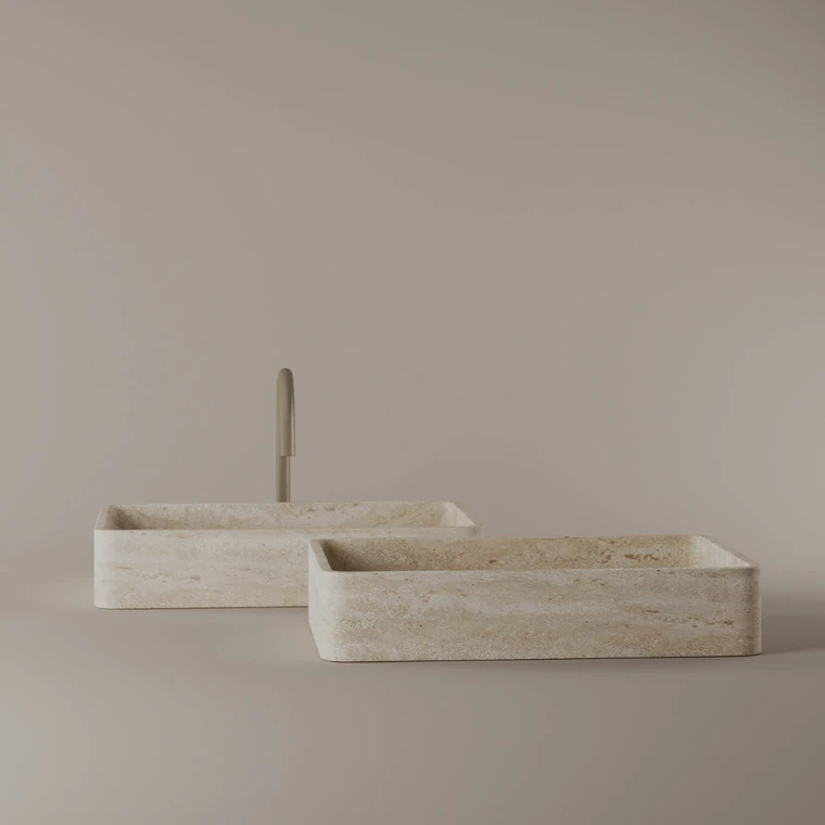 Rectangular Marble Vessel Sink 20" x 13"