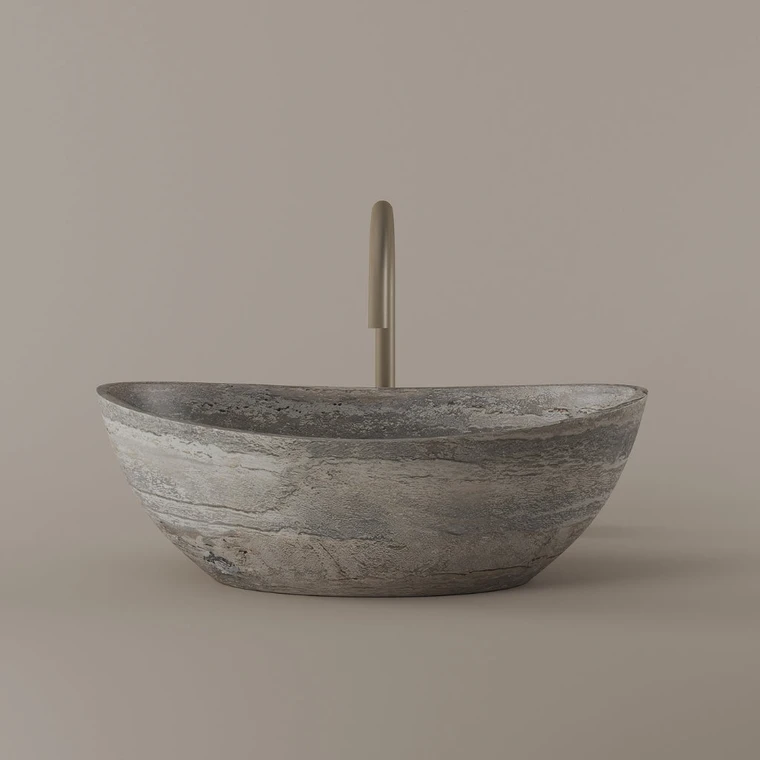 Tapered Marble Vessel Sink 21" x 14"