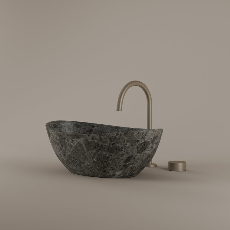 Tapered Marble Vessel Sink 21" x 14"
