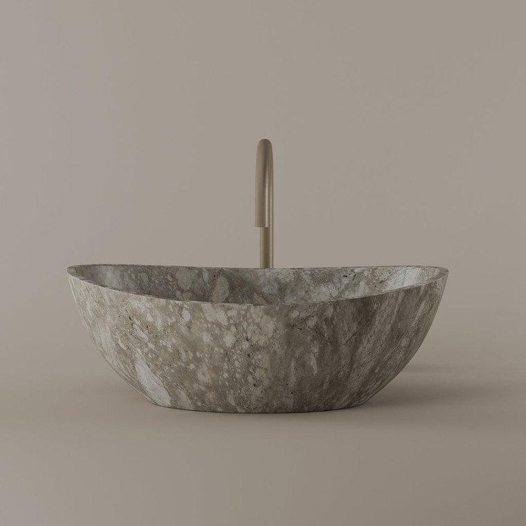 Tapered Marble Vessel Sink 21" x 14"