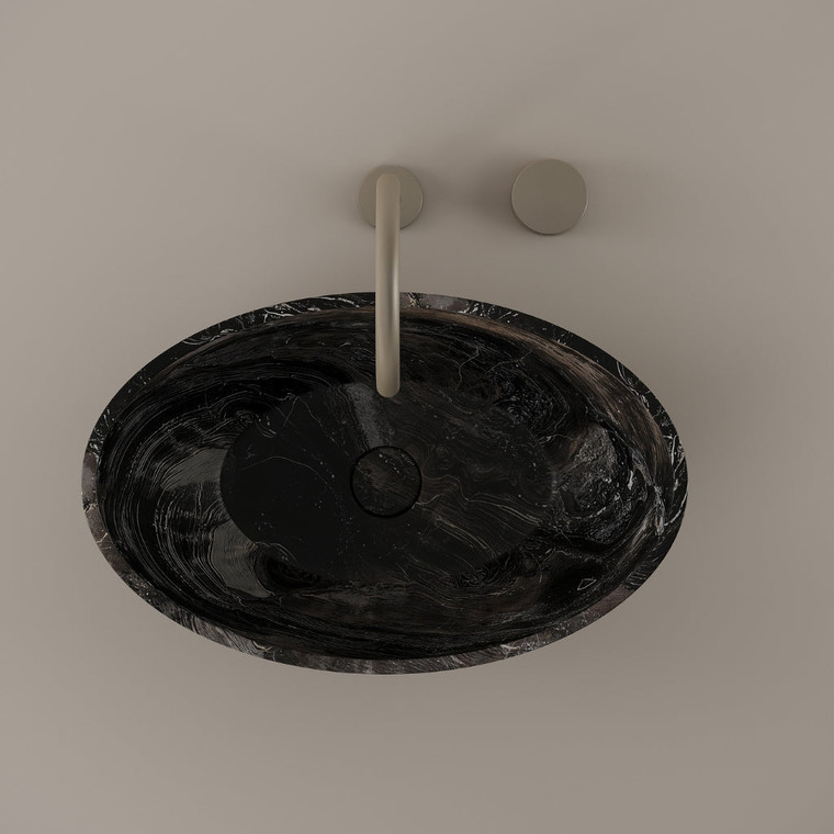 Tapered Marble Vessel Sink 21" x 14"