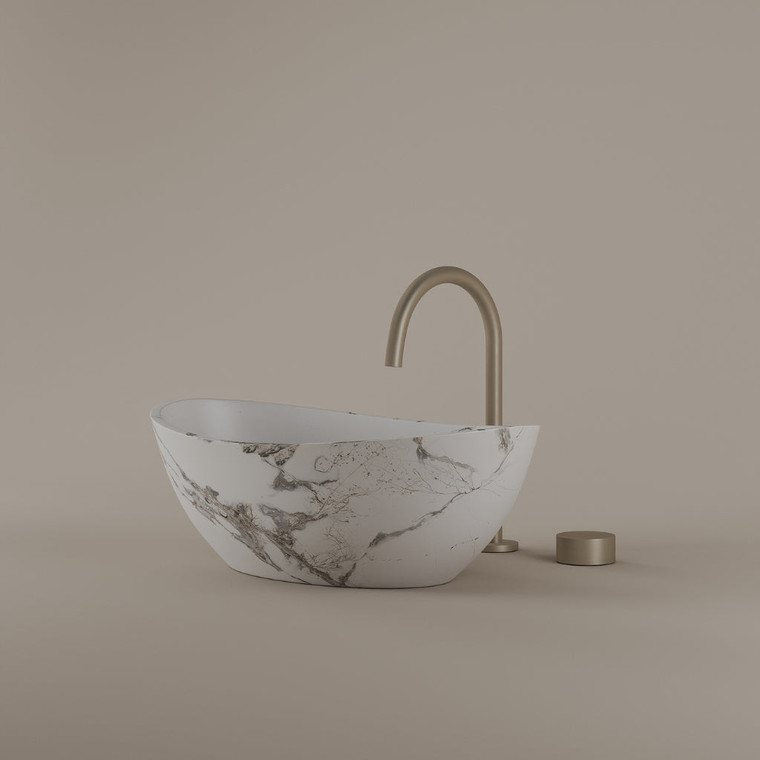 Tapered Marble Vessel Sink 21" x 14"