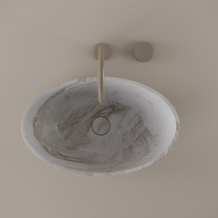Tapered Marble Vessel Sink 21" x 14"