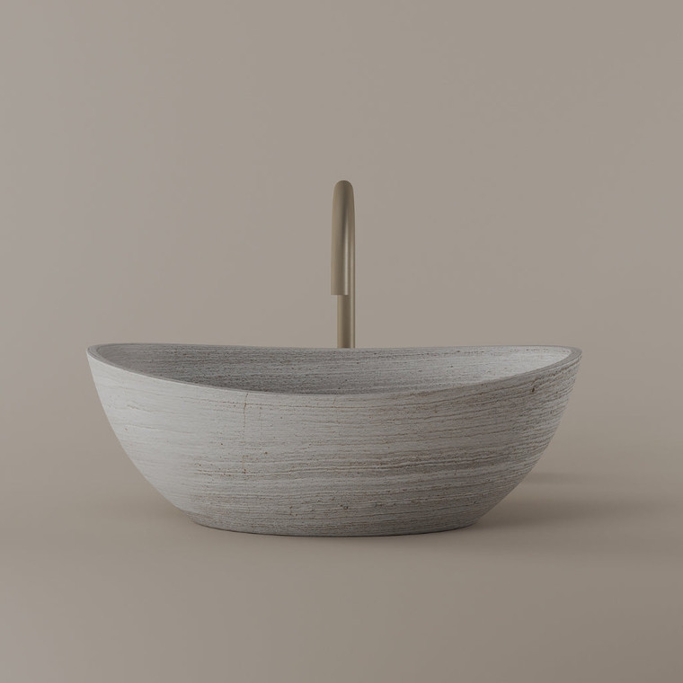 Tapered Marble Vessel Sink 21" x 14"