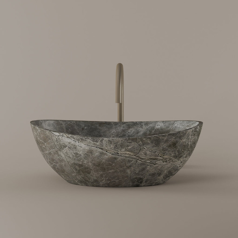 Tapered Marble Vessel Sink 21" x 14"