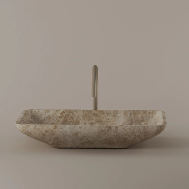 Rectangular Marble Vessel Sink 22" x 15"