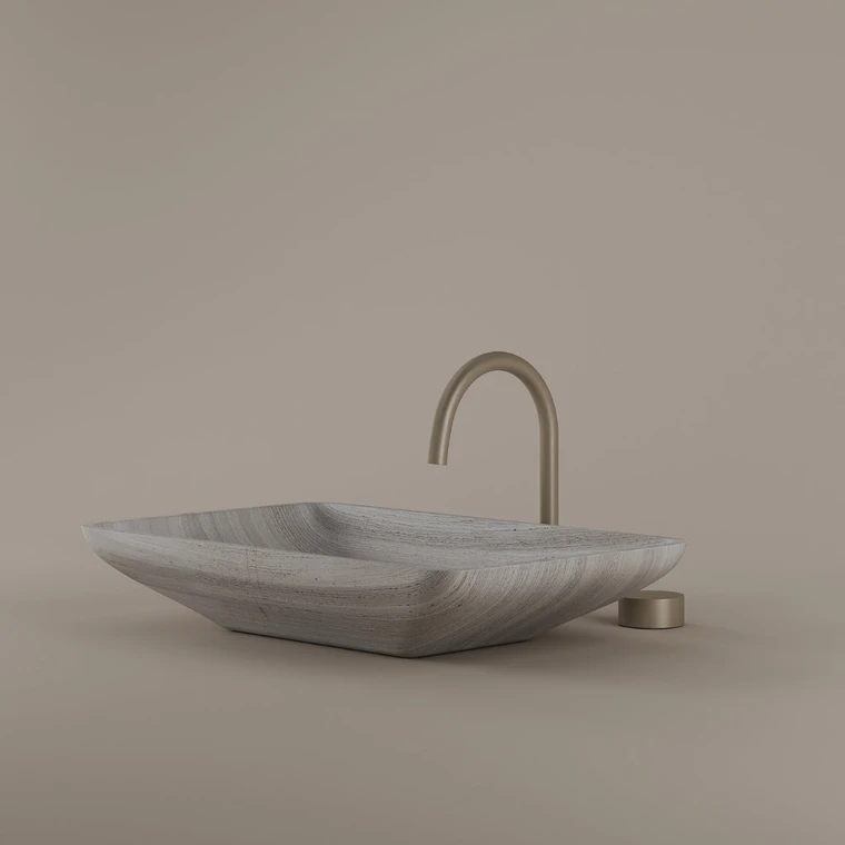 Rectangular Marble Vessel Sink 22" x 15"