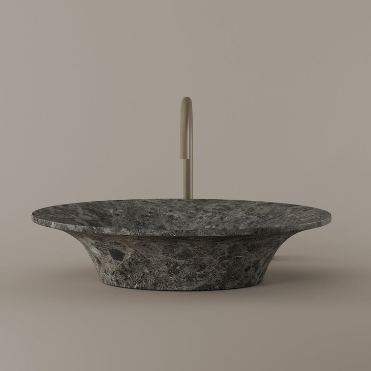 Flared Marble Vessel Sink 24" x 15"