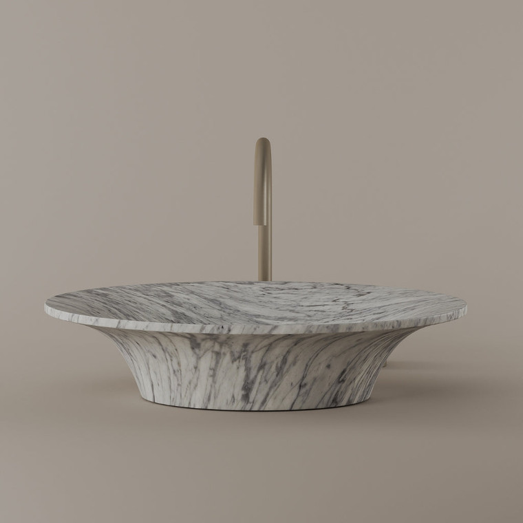Flared Marble Vessel Sink 24" x 15"