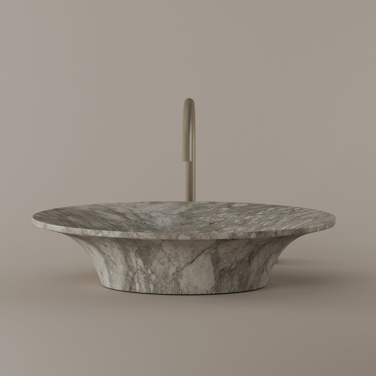 Flared Marble Vessel Sink 24" x 15"