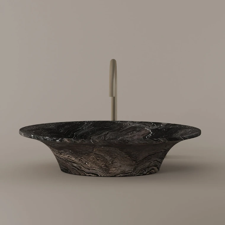 Flared Marble Vessel Sink 24" x 15"