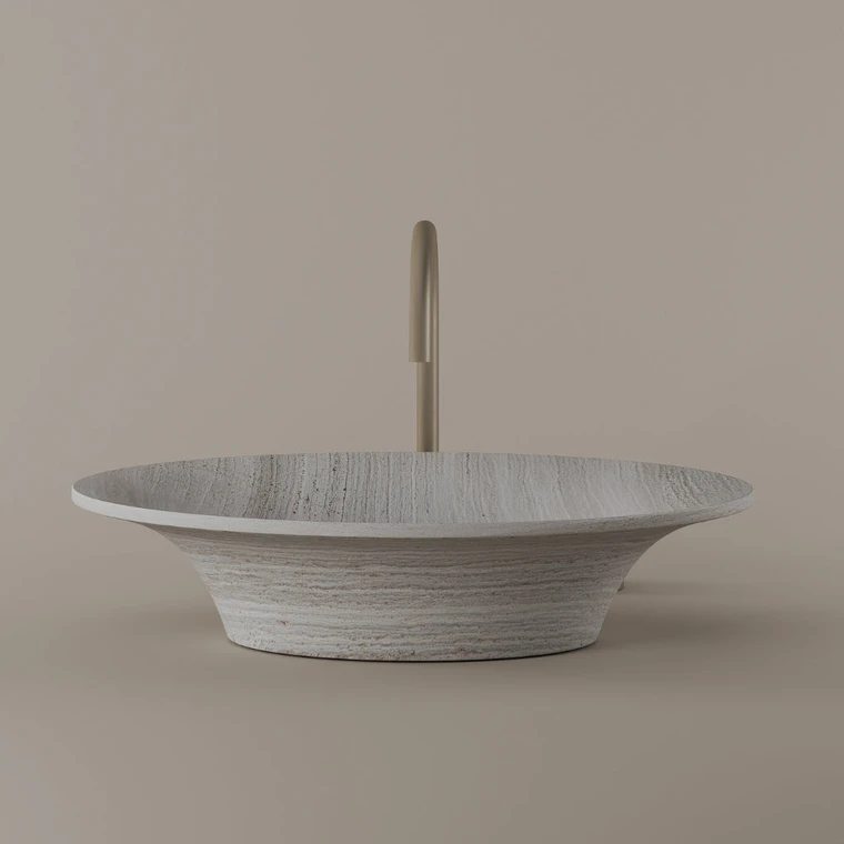 Flared Marble Vessel Sink 24" x 15"