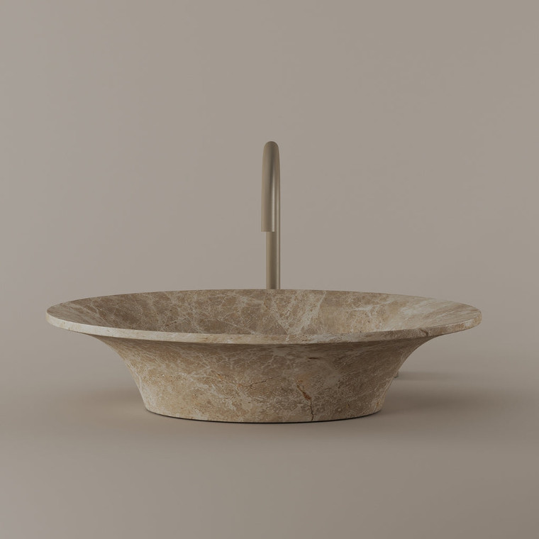 Flared Marble Vessel Sink 24" x 15"
